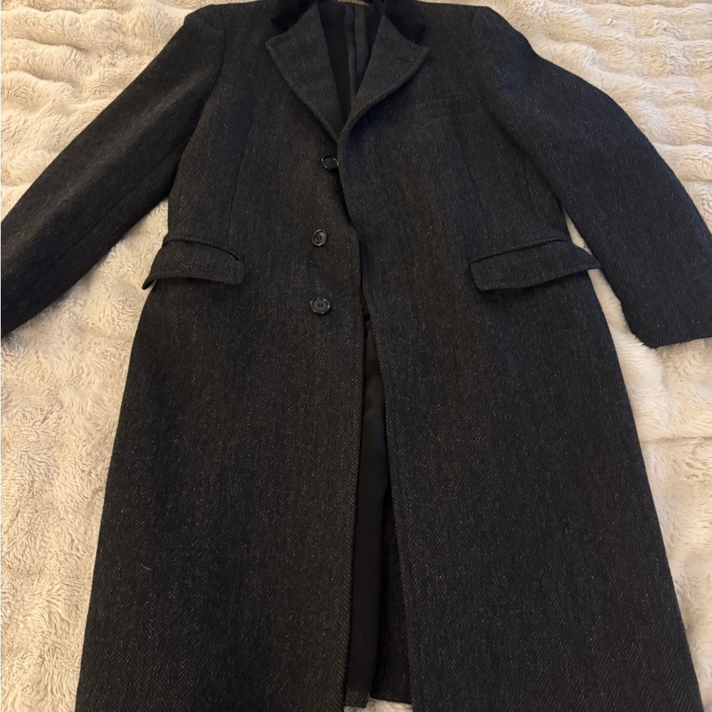 Brooks Brothers Black and Gray Overcoat - Picture 8 of 14